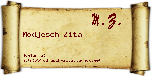 Modjesch Zita névjegykártya